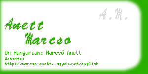 anett marcso business card